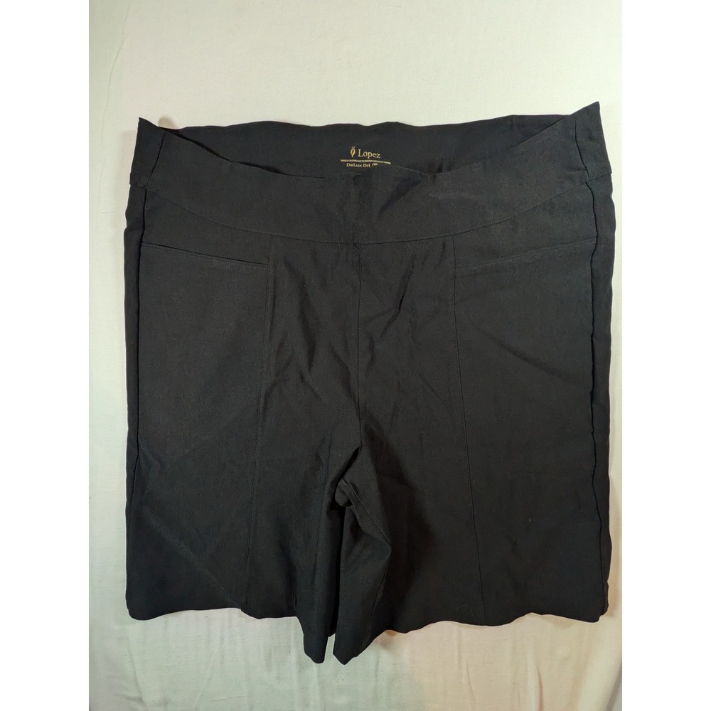 Nancy Lopez DeLuxe Dri Womens Golf Shorts Black Pull On Size 20 Activewear